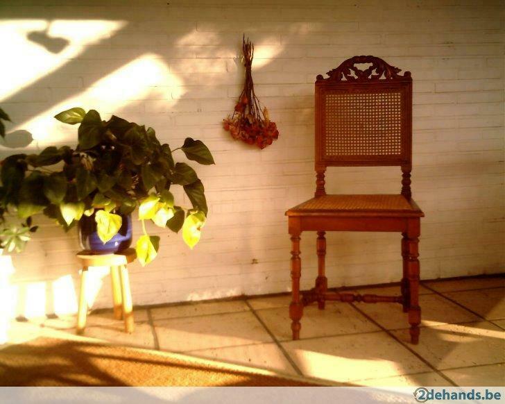 Zes prachtige antieke eiken gecaneerde stoelen, Antiek en Kunst