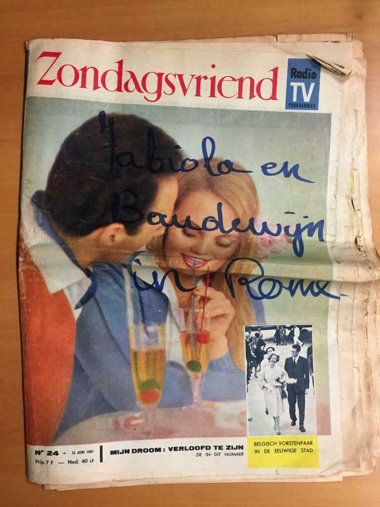 Uitgave varia artikels over K. Boudewijn & Fabiola, zie besc, Ophalen of Verzenden, Gebruikt, Tijdschrift of Boek