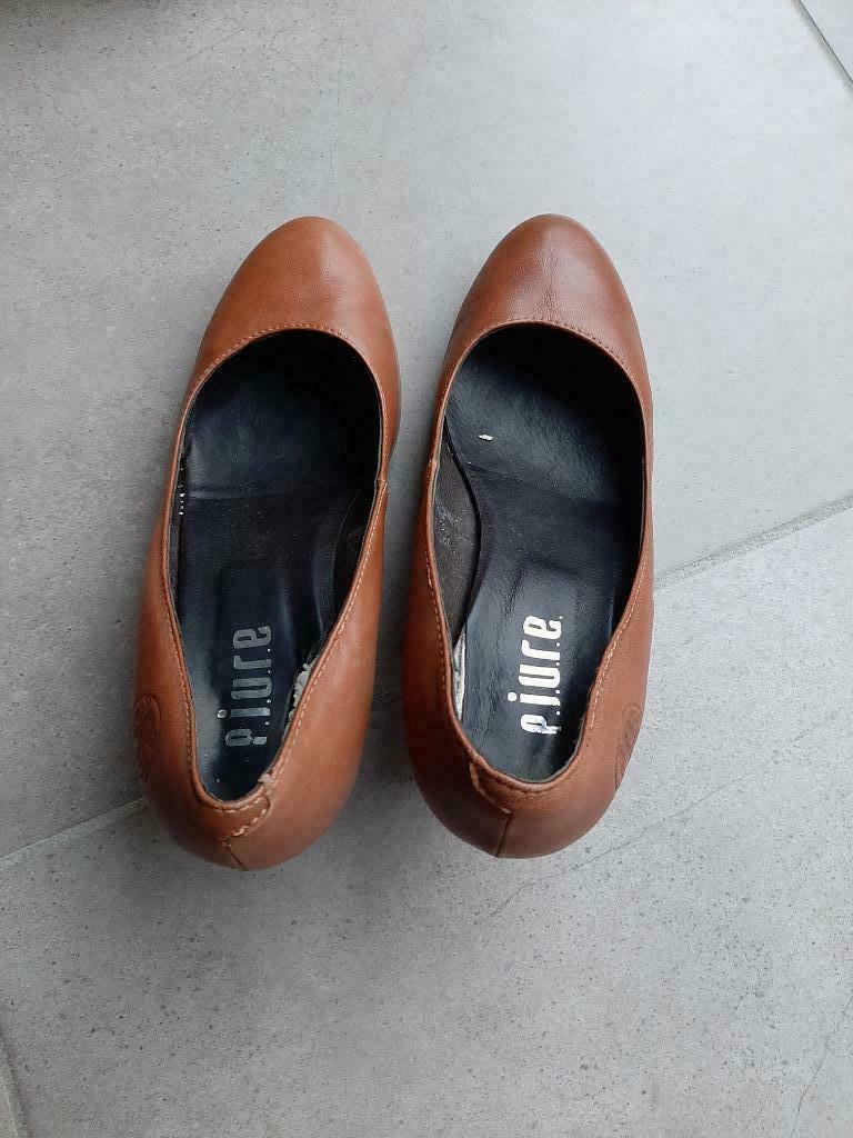 Bruine pumps maat 41, Pumps, Bruin, Ophalen of Verzenden, Zo goed als nieuw