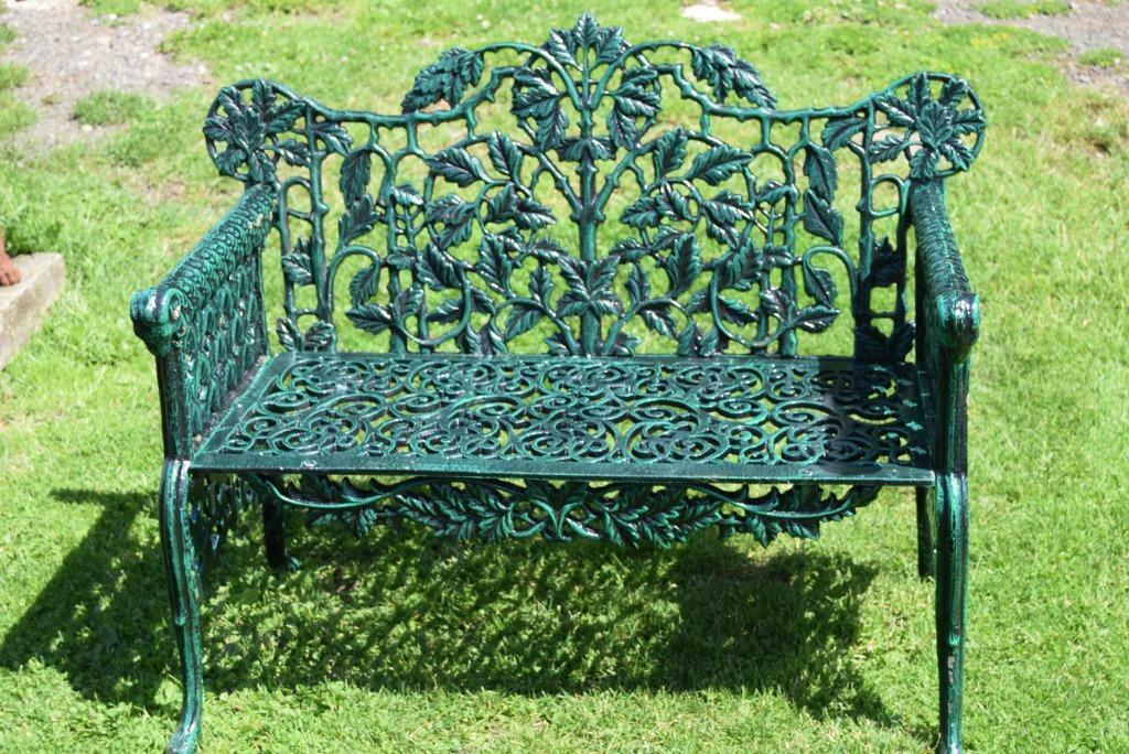 Banc de jardin en fonte patinée, Jardin & Terrasse, Ensembles de jardin, Enlèvement, Utilisé, Autres matériaux