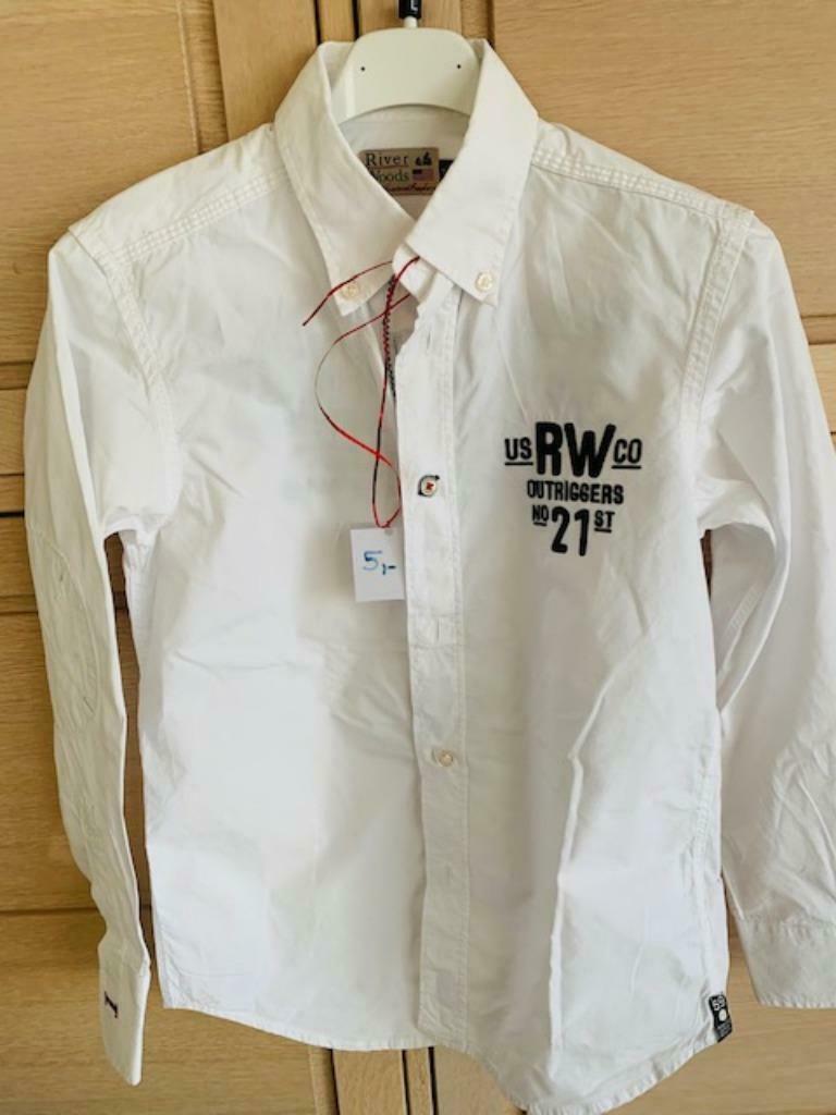 River woods - jongenshemd - maat 10, Kinderen en Baby's, Kinderkleding | Maat 140, Gebruikt, River Woods, Overhemd of Blouse, Ophalen of Verzenden