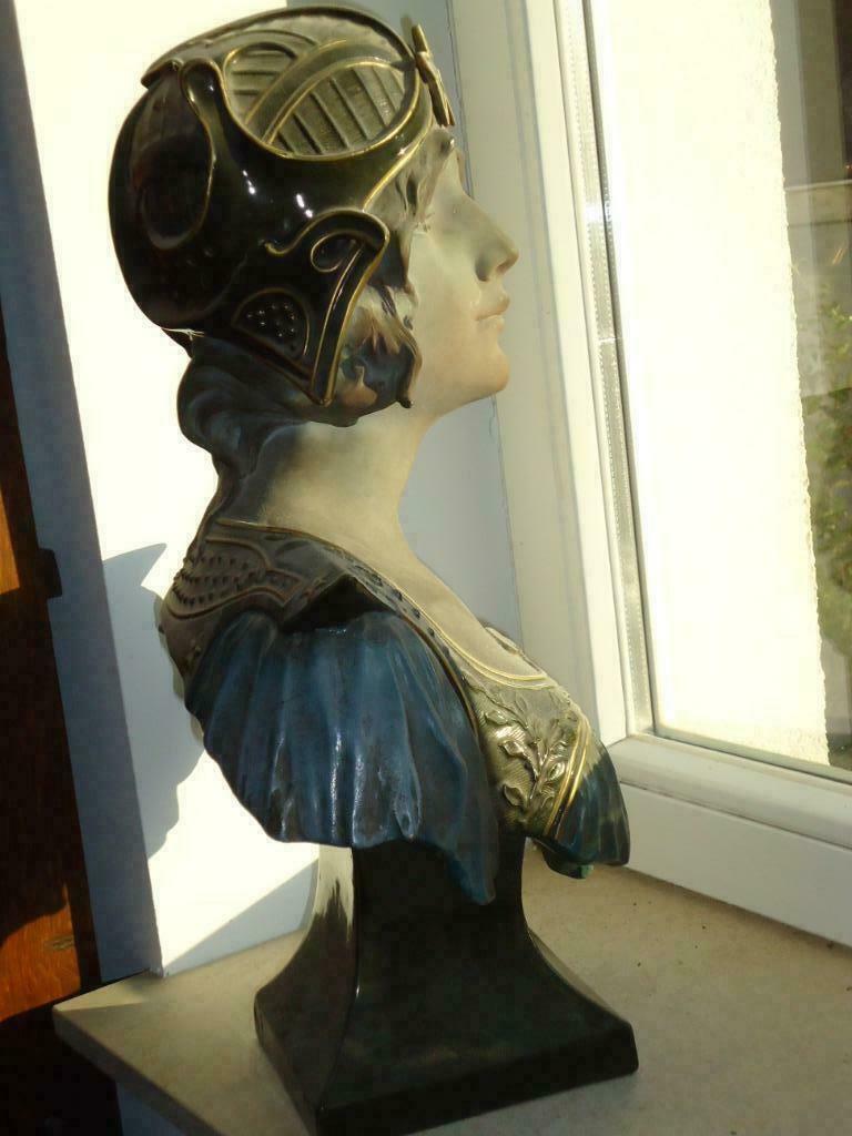 Henri JACOBS Art Nouveau ca 1900 buste 55 cm 'le crépuscule', Enlèvement