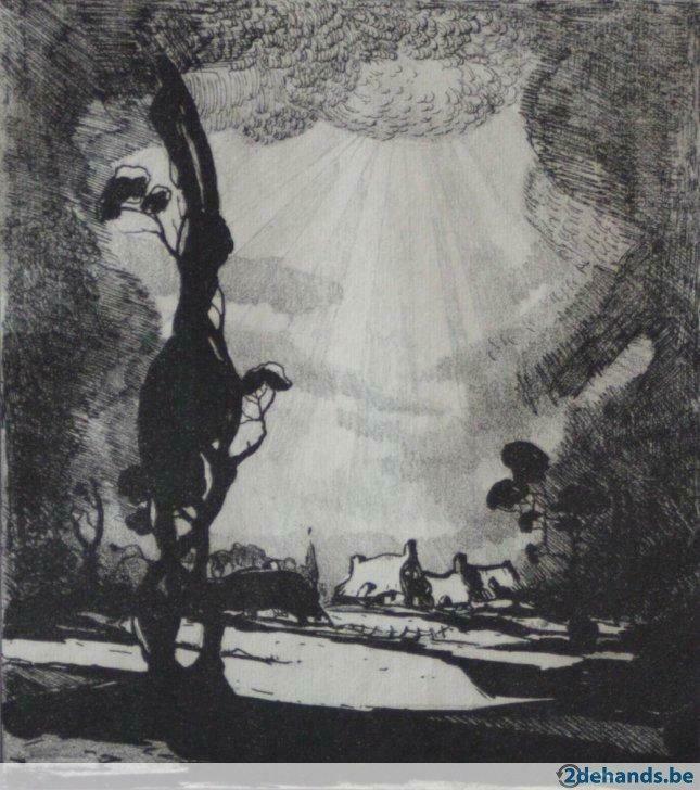 Karel De Posson litho, Antiek en Kunst