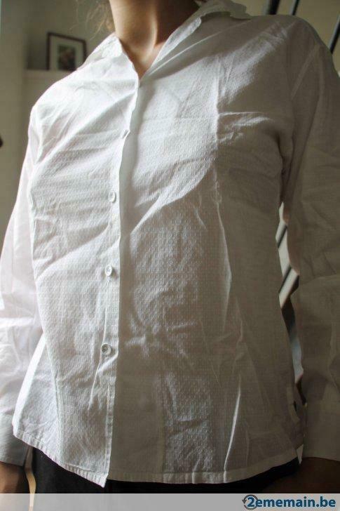 chemisier blanc robert friedman taille s, Porté, Taille 36 (S), Blanc