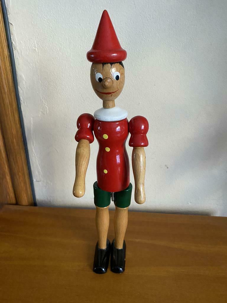 Ancien Pinocchio en bois articulé excellent état, Enlèvement ou Envoi, Utilisé