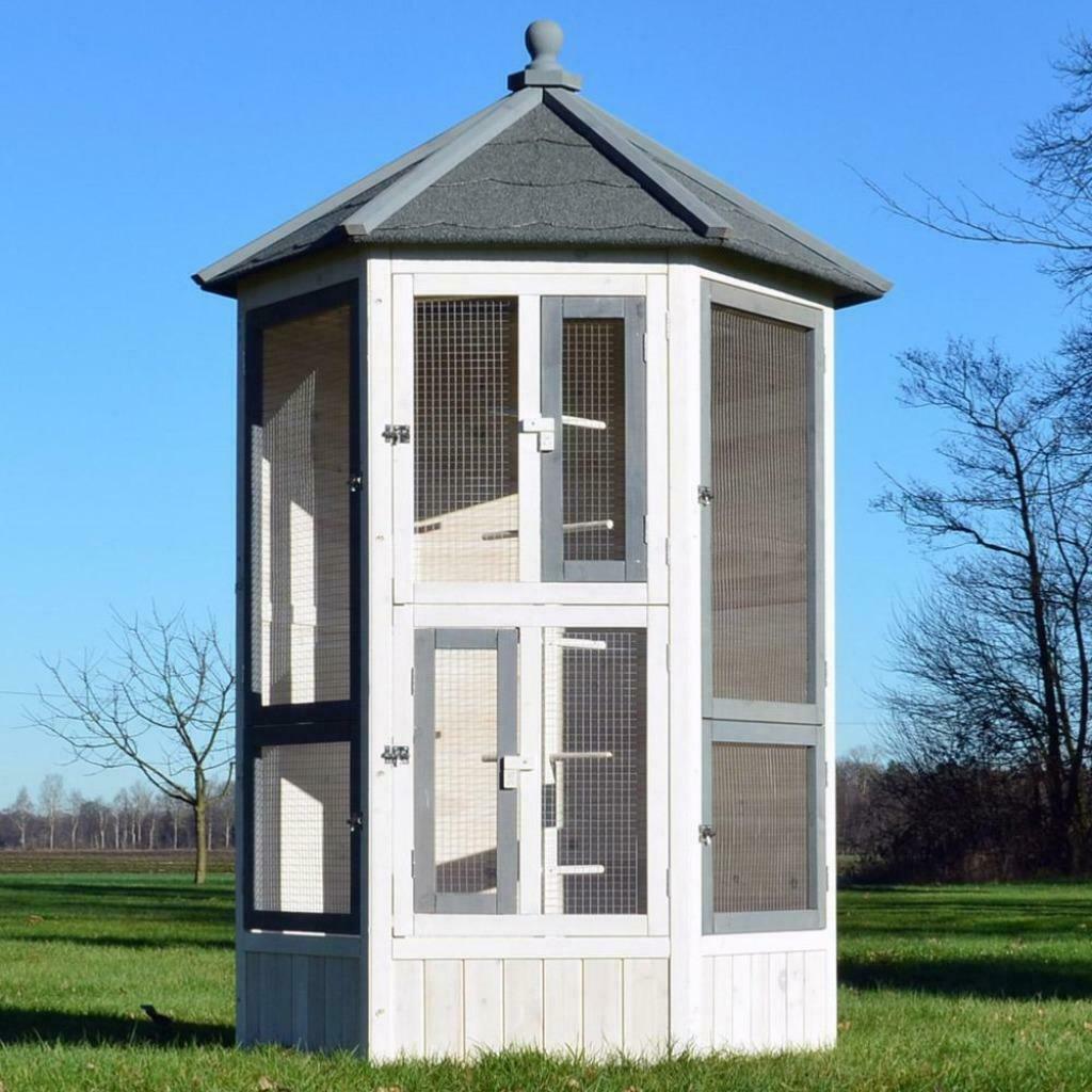 Voliere XXL perruche canari mandarin calopsitte cage oiseaux, Envoi, Neuf, Bois, Volière