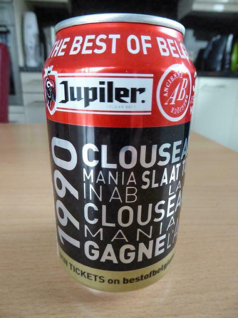 CLOUSEAU : JUPILER BIER BLIK - 33 CL - LEEG(SPIJTIG...), Ophalen of Verzenden, Zo goed als nieuw, Overige, Overige merken