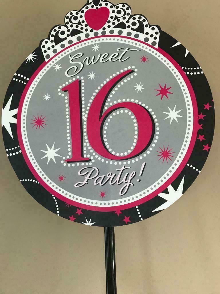 bordje Sweet 16 party, Ophalen of Verzenden, Nieuw