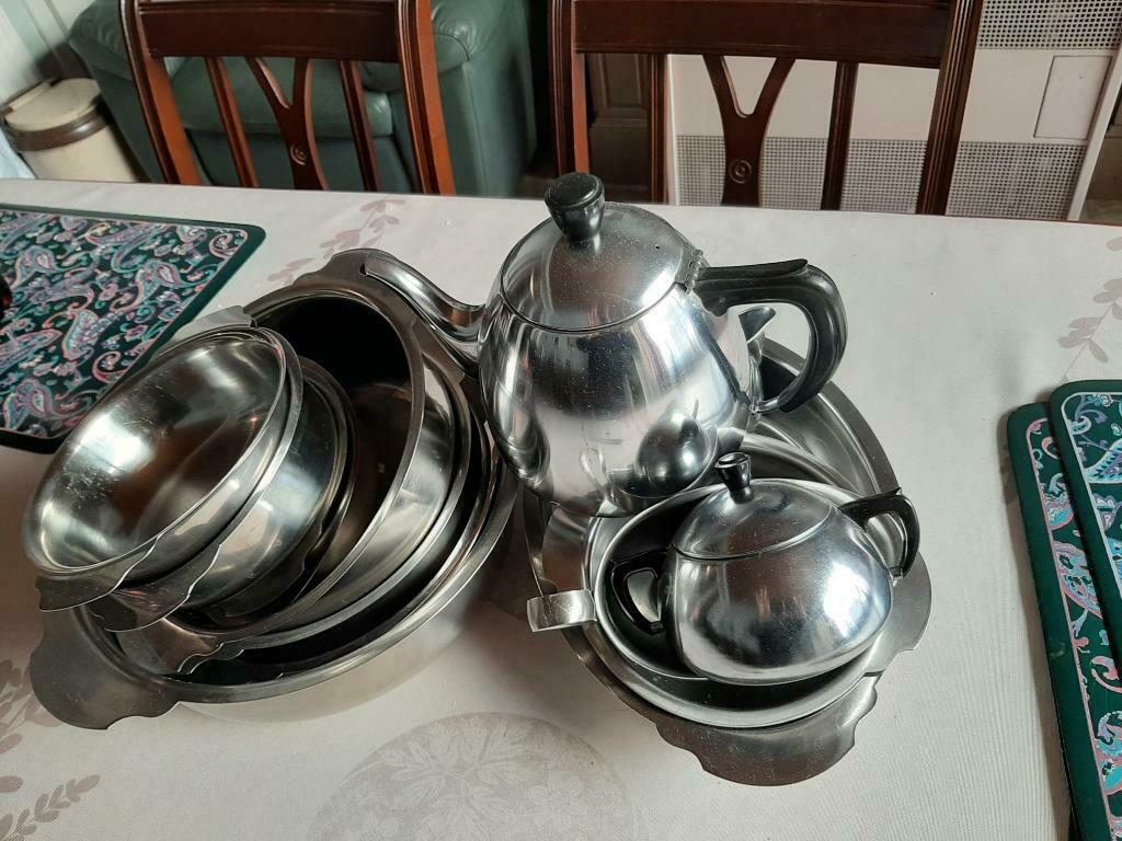 Inox schotels, kannetjes, Ophalen of Verzenden, Zo goed als nieuw, Inox, Overige typen