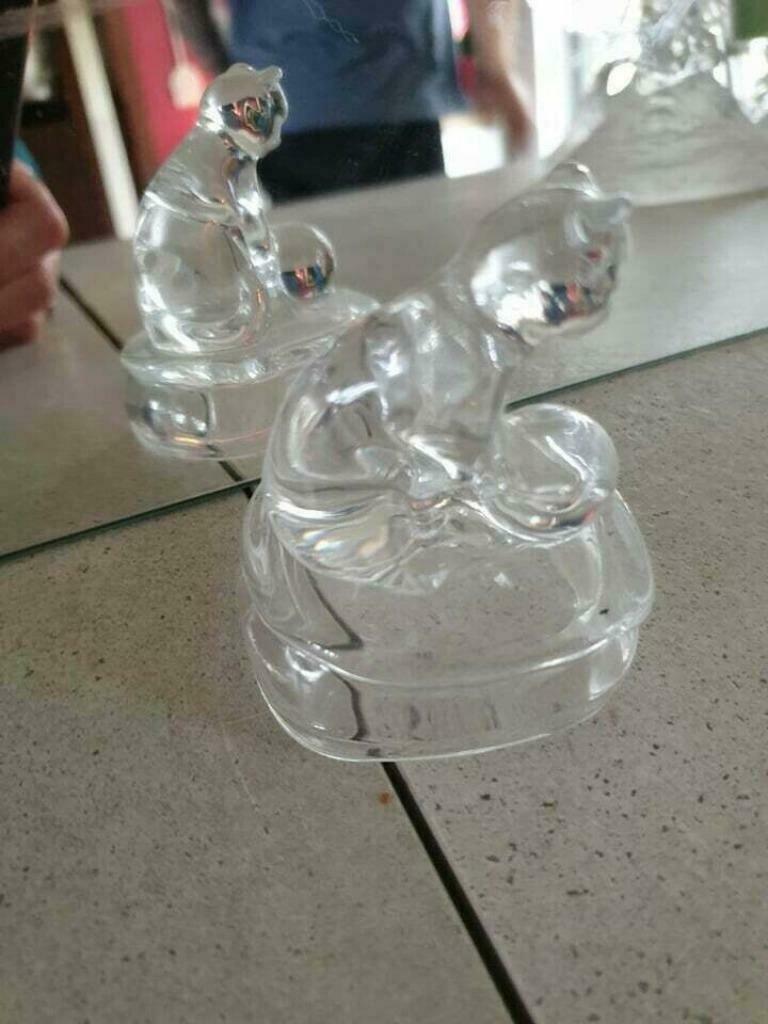 C2) Joli Chaton en verre "Cristal d'arc" Pour collectionneur, Enlèvement ou Envoi