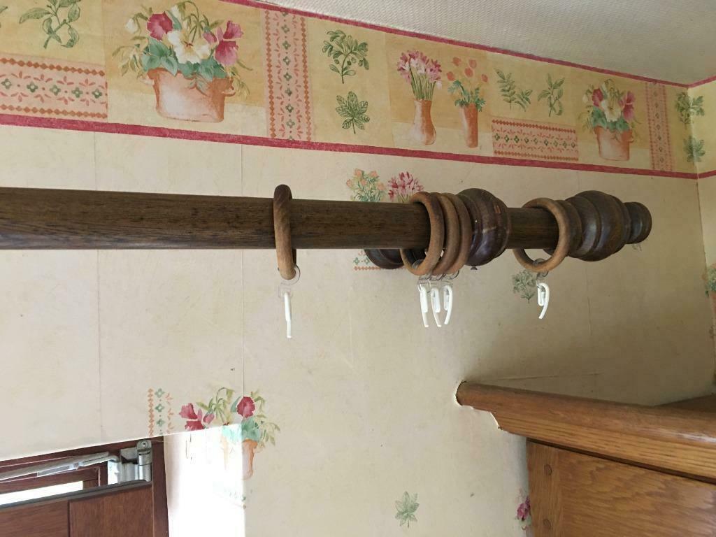 Lot de 3 barres à rideaux en bois, Enlèvement, Comme neuf