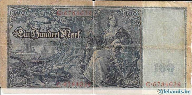 Bankbiljet 100 mark 1910, Ophalen