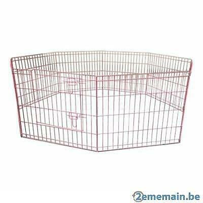 Enclos 8 panneaux rose enclos chien parc chien cage NEUF, Animaux & Accessoires, Envoi, Neuf