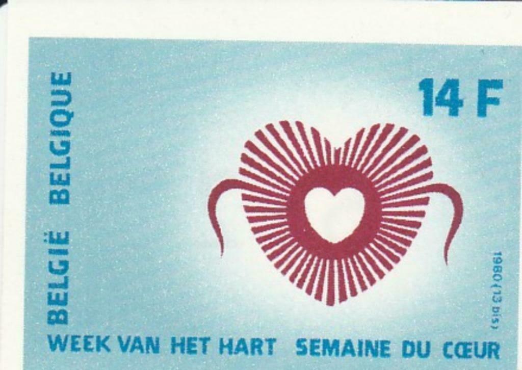 Week van het hart, Postzegels en Munten, Postzegels | Europa | België, Ophalen of Verzenden, Postfris, Zonder gom, Overig