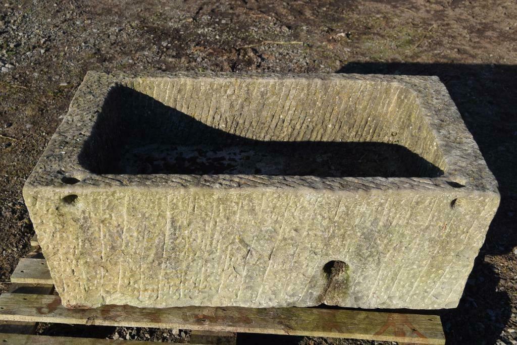 Auge,bac,jardinière en pierre bleue 1,10 m, Enlèvement, Utilisé