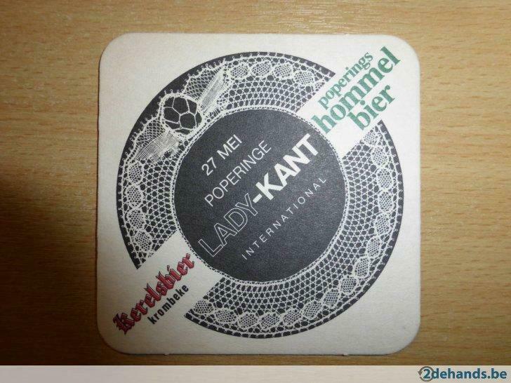 1 oud bierviltje  kerelsbier   poperings hommelbier, Ophalen of Verzenden, Gebruikt