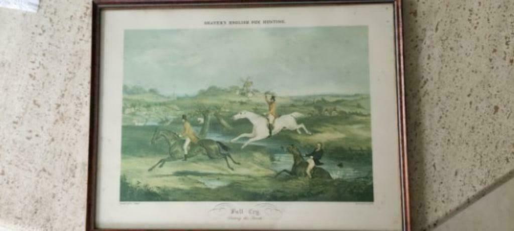 SHAYER'S Engelse vossenjacht Print frame jaren 50/60, Ophalen of Verzenden