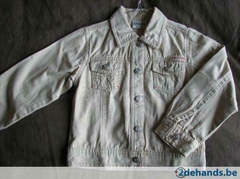 Beige meisjes jeansvestje, 4jaar, Ophalen of Verzenden, Gebruikt, Meisje, Jas