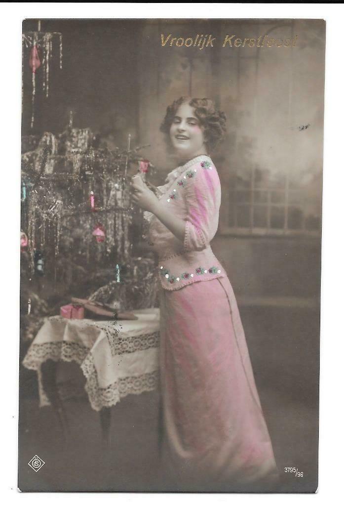 Vroolijk Kerstfeest 3795, Ophalen of Verzenden, Voor 1920, Gelopen, Feest(dag)