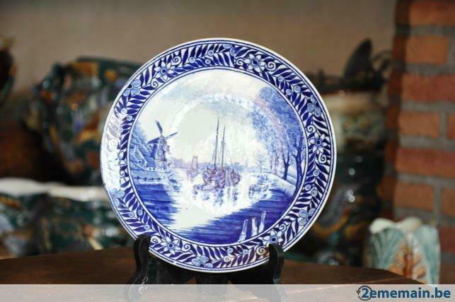 assiette boch delft bateau sur canal, Enlèvement ou Envoi