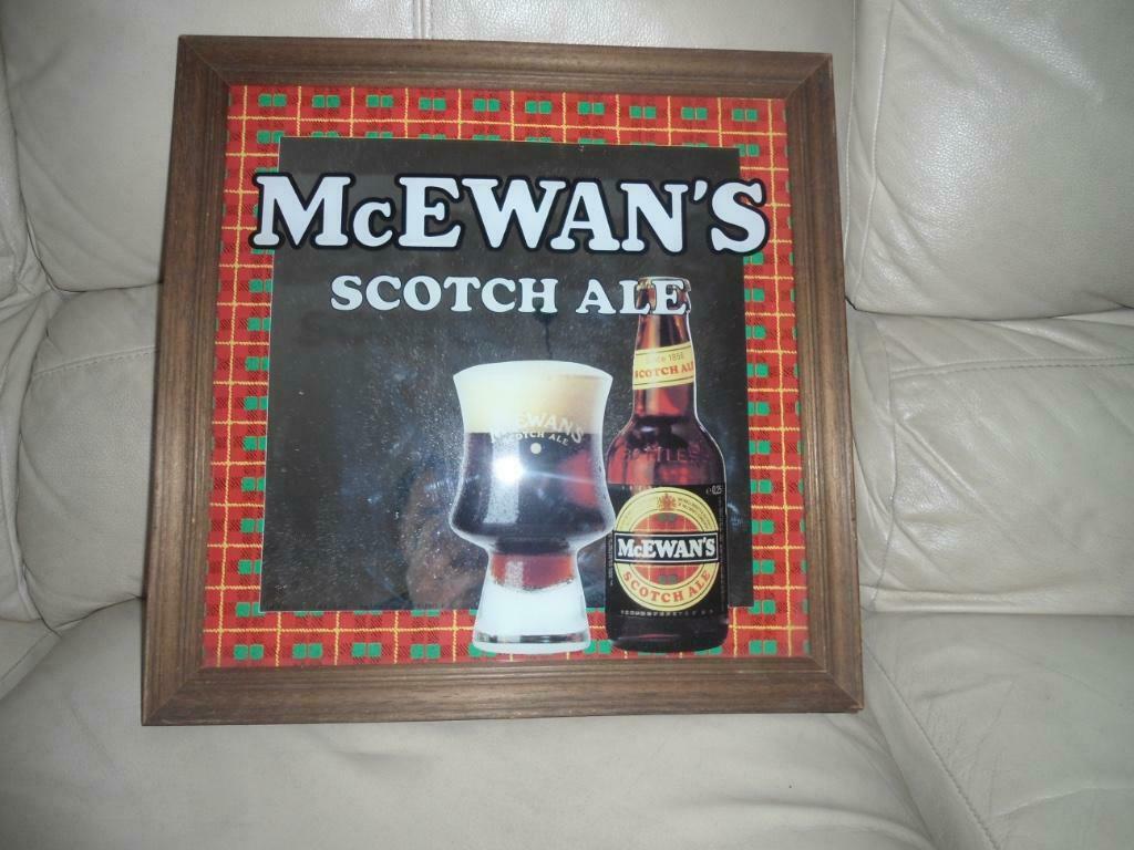 Ancien Cadre Miroir Publicitaire Brasserie Carré . Excellent, Ophalen of Verzenden, Zo goed als nieuw, Reclamebord