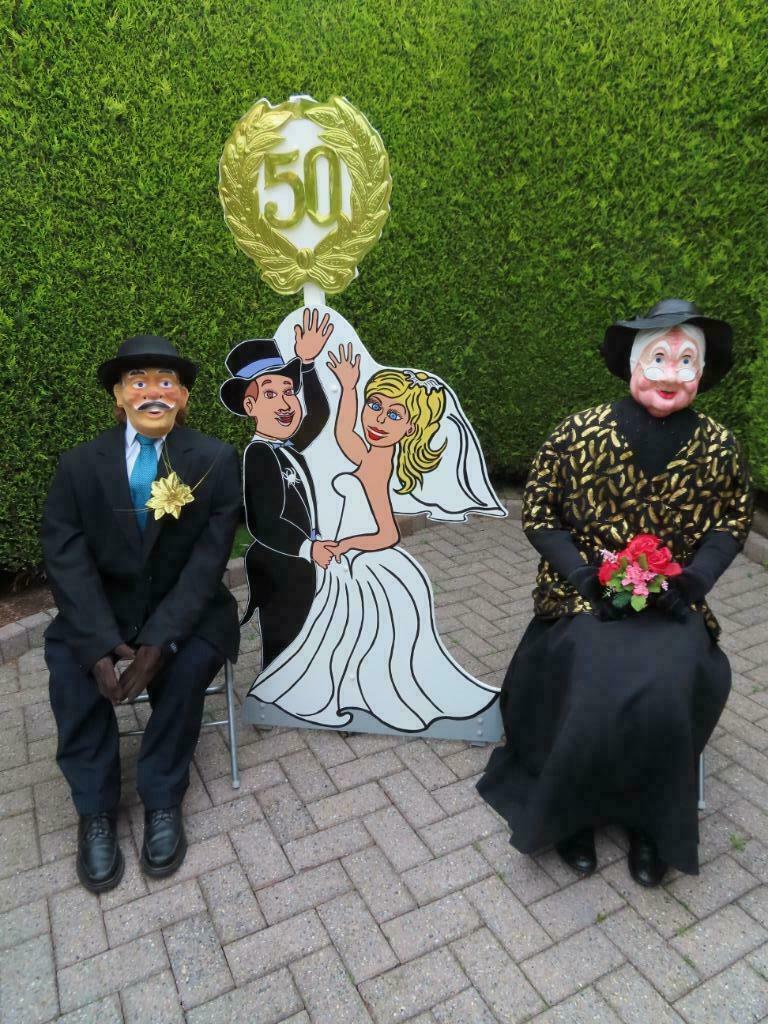 Huwelijksjubileum! Huwelijkspaar levensgroot te huur, Ophalen, Nieuw, Feestartikel