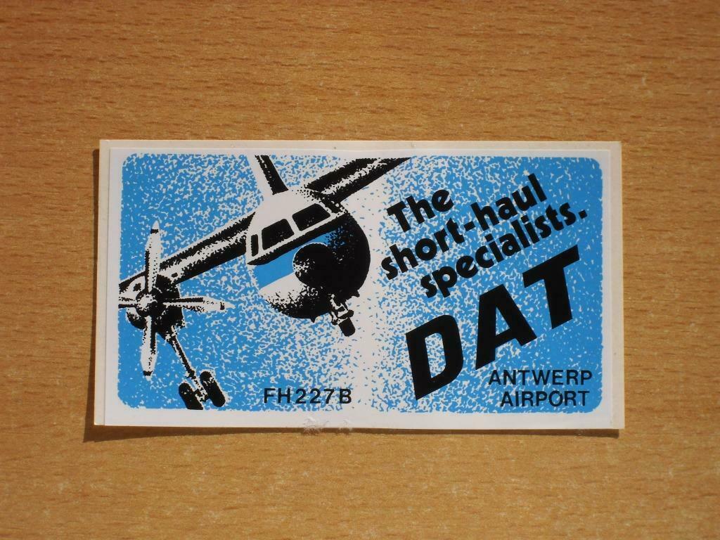 sticker DAT Antwerp Transport Les spécialistes du court-cour, Envoi, Neuf