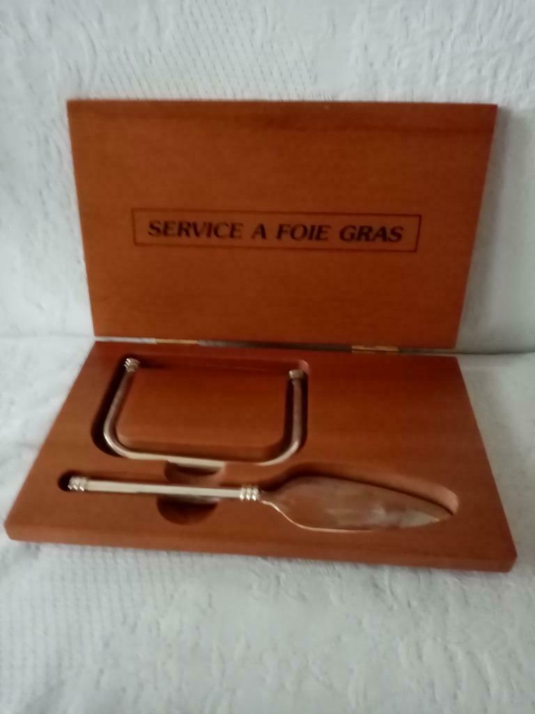 Ganzenlever set in houten kist, Ophalen of Verzenden, Zo goed als nieuw