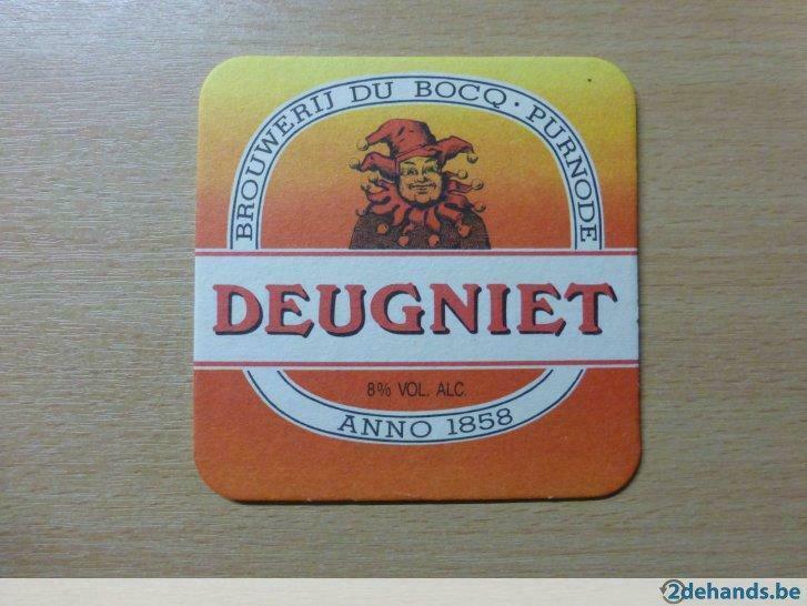 1 bierviltje deugniet  brasserie du bocq  purnode, Collections, Enlèvement ou Envoi, Utilisé