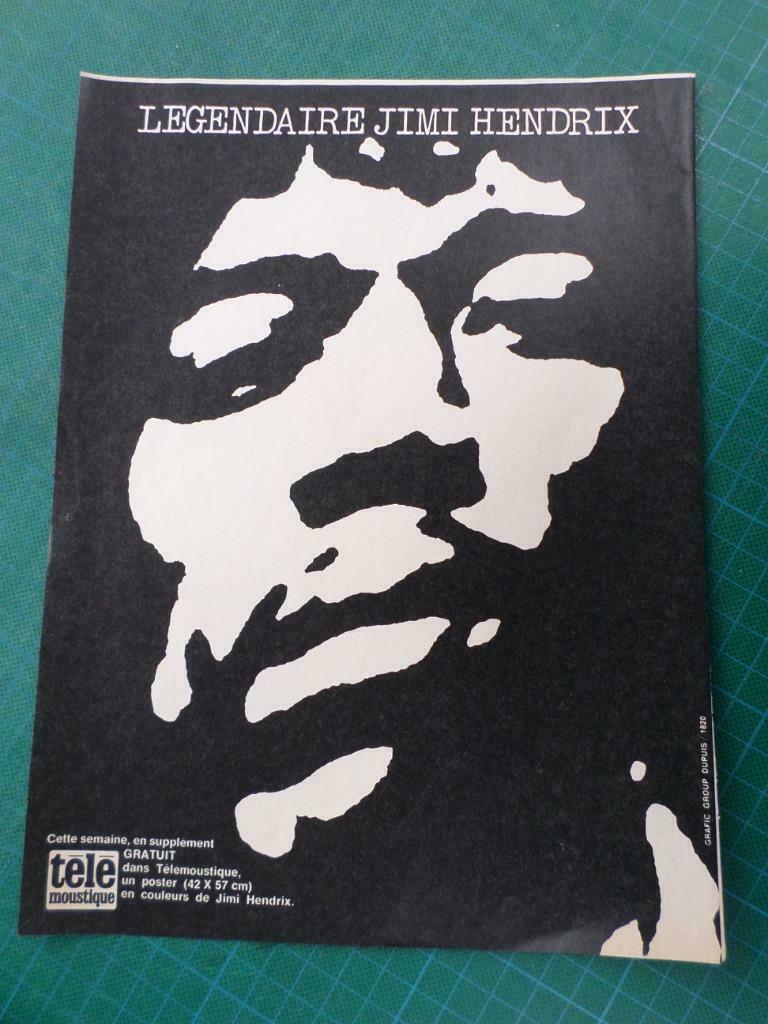 Jimi Hendrix - mini poster A4 - 1973, A4 of kleiner, Ophalen of Verzenden, Muziek, Rechthoekig Staand