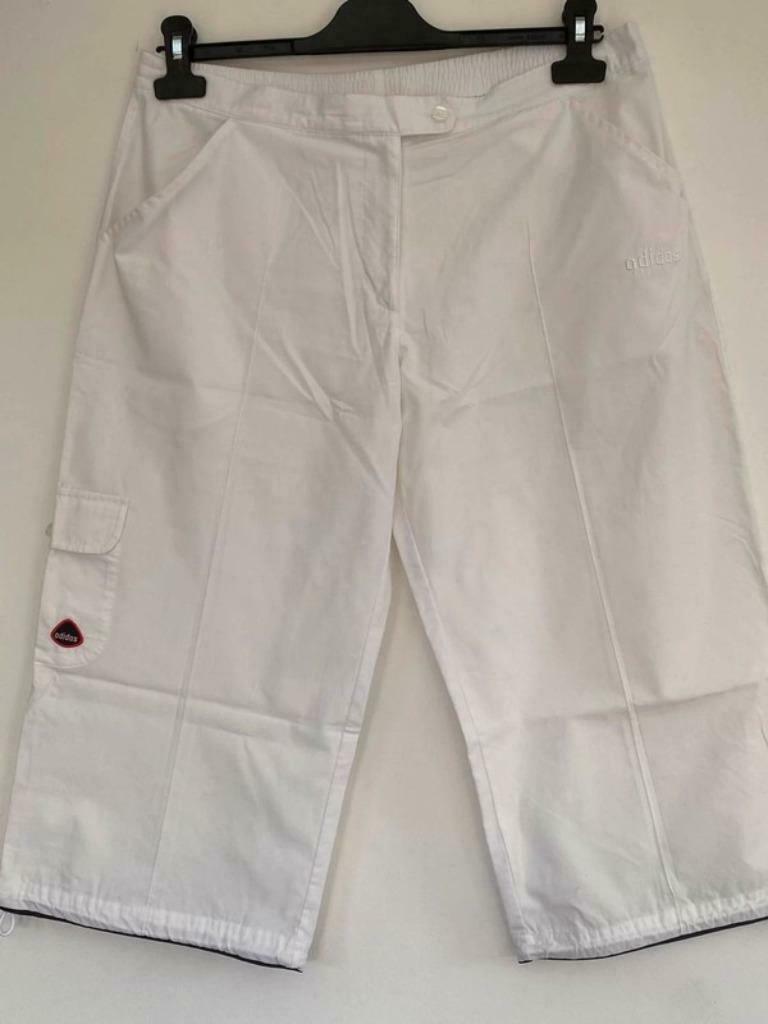 Adidas witte capribroek, Kleding | Dames, Maat 38/40 (M), Adidas, Wit, Ophalen of Verzenden