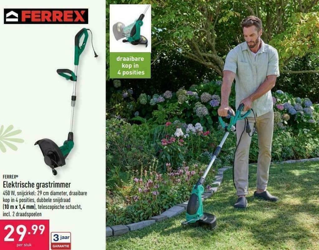 Elektrische grastrimmer Ferrex, Jardin & Terrasse, Tondeuses à gazon, Enlèvement ou Envoi, Comme neuf