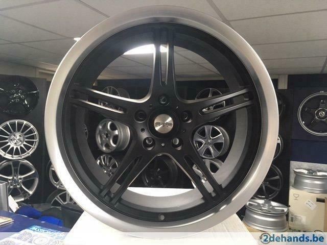NIEUWE 19 inch 5x112 mat zwart polish aluminium sportvelgen, Autos : Pièces & Accessoires, Neuf, Enlèvement ou Envoi, 19 pouces