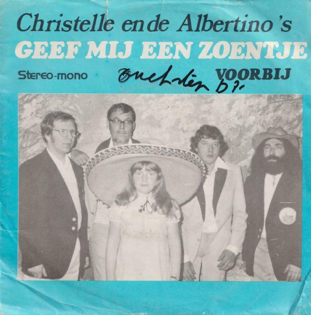 Christelle en de Albertino’s – Geef mij een zoentje – Single, Gebruikt, 7 inch, Single, Ophalen of Verzenden