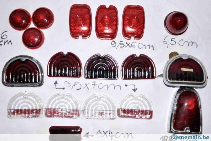 oldtimer feux rouges, clignoteurs, cabochon en verres, Autos : Pièces & Accessoires, Autres pièces automobiles, Enlèvement ou Envoi