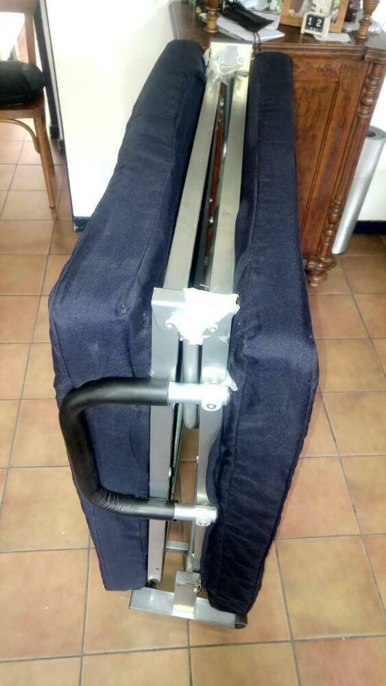 Lit pliant medical 4 positions en acier comme neuf 200cm80cm, Enlèvement, Comme neuf