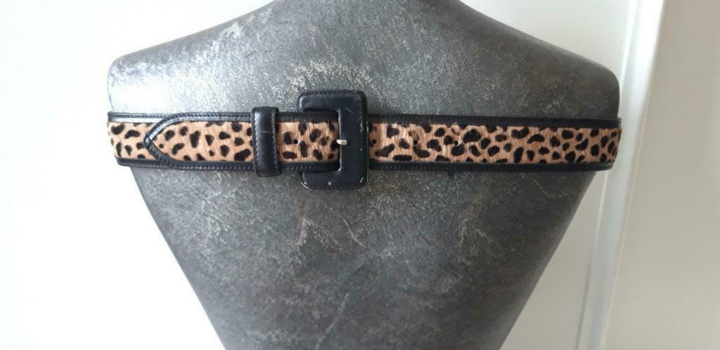 GENNY vintage ceintuur,luipaard ,leder,italiaansT46It 42belg, Ophalen of Verzenden, Gedragen