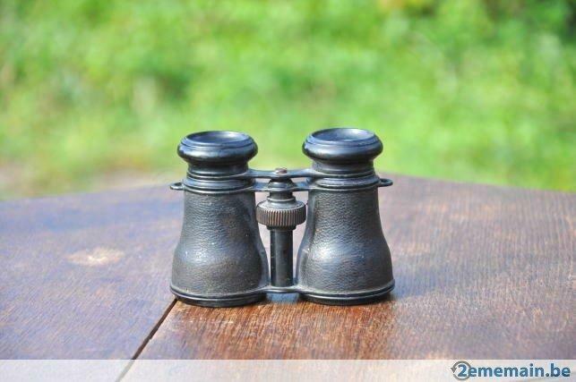 § paire de jumelle de théatre cuir noir, Enlèvement ou Envoi, Utilisé