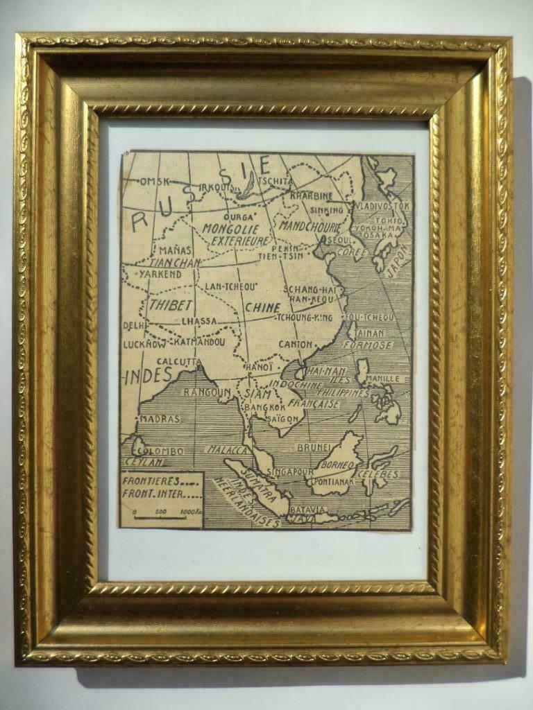 carte ancien Extrême-Orient Chine Inde Japon Russie Mongolie, Antiquités & Art, Enlèvement ou Envoi