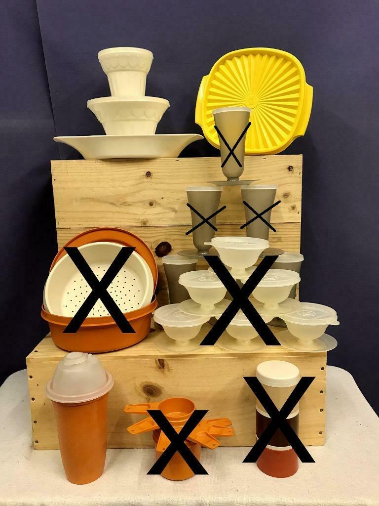 Tupperware vintage, voir détails et prix dans l’annonce, Maison & Meubles, Cuisine| Tupperware, Utilisé, Orange, Boîte