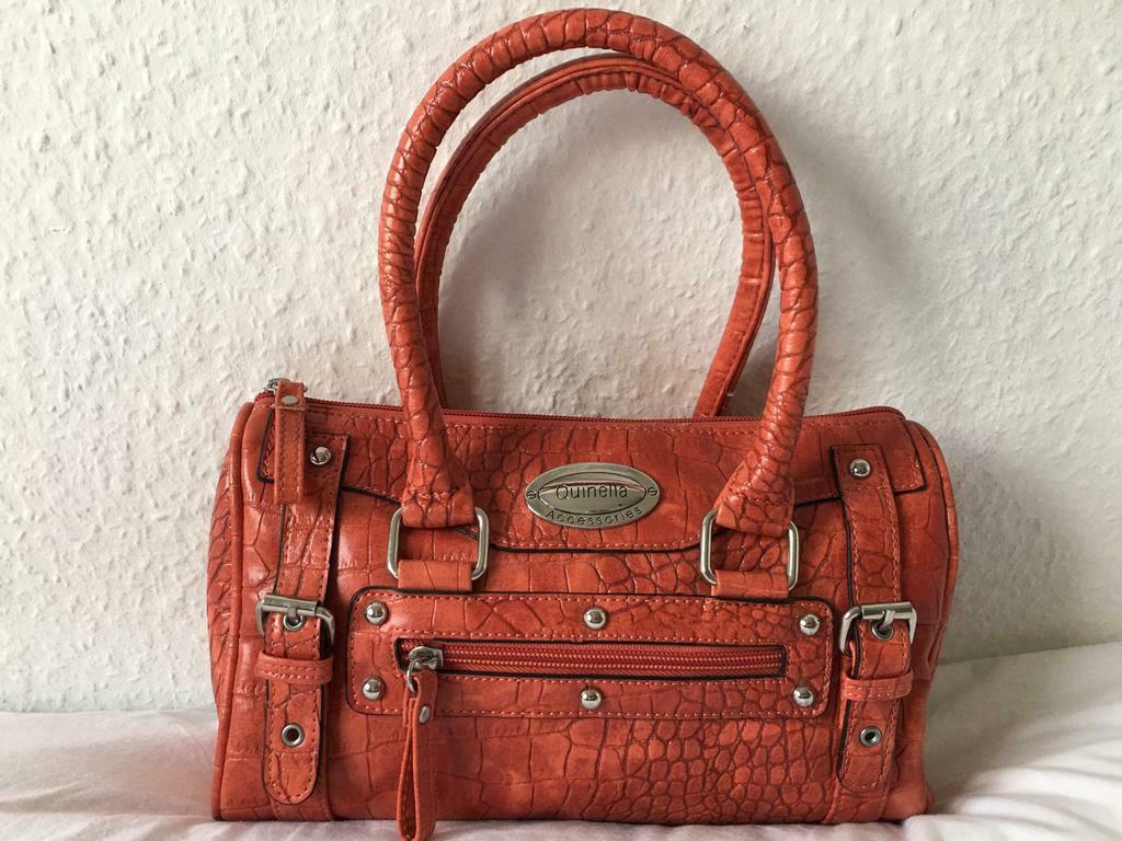 Handtas, Handtassen en Accessoires, Tassen | Damestassen, Ophalen of Verzenden, Zo goed als nieuw, Oranje, Handtas