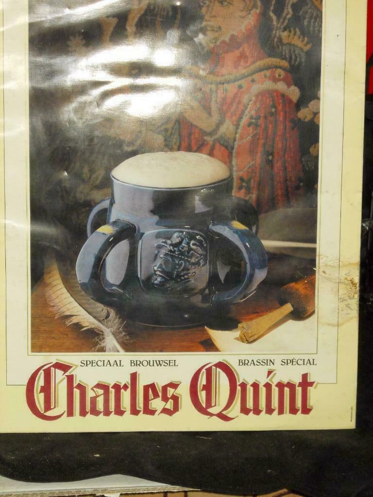 Beersign.Kartonnen Reclame .Charles Quint.Keizer Karel, Verzamelen, Merken en Reclamevoorwerpen, Ophalen of Verzenden, Gebruikt