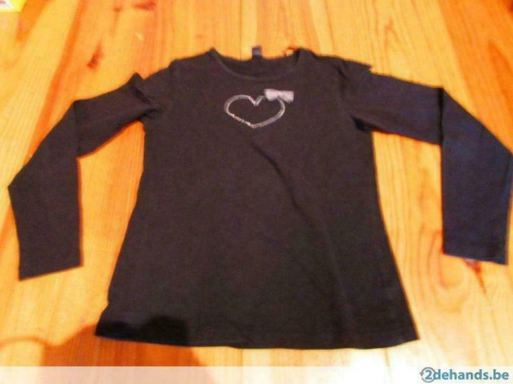 T shirt lange mouwen Zara Kids maat 152 (ZWART), Verzenden, Gebruikt, Meisje, Trui of Vest