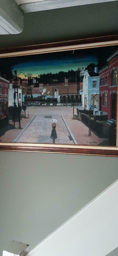Affiche sur toile P. DELVAUX., Antiquités & Art, Enlèvement