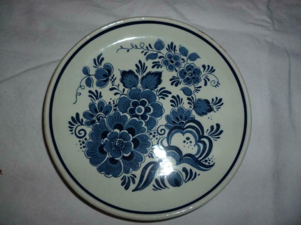 Oud bord BLAUW DELFTS DISTEL Handpainted Holland, Antiek en Kunst, Ophalen of Verzenden