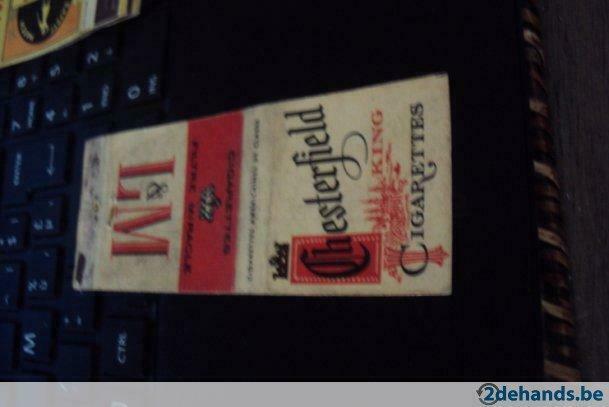 Chesterfield, Utilisé, Boîtes ou marques d'allumettes
