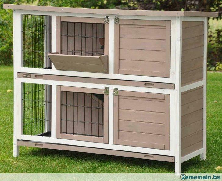 Clapier DESIGN couleur MOKA abri lapin clapier lapin rongeur, Envoi, Neuf