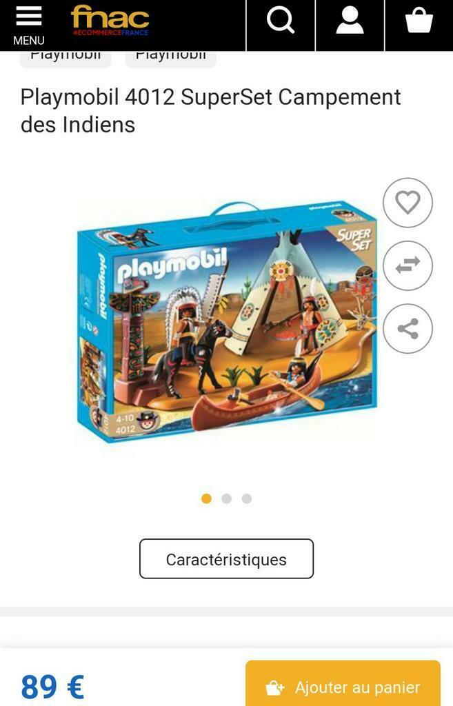 Playmobil campement indien 4012, complet avec notice., Enfants & Bébés, Jouets | Playmobil, Enlèvement ou Envoi, Comme neuf