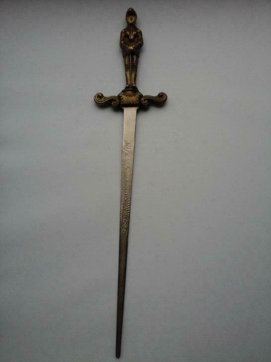 Coupe papier ancien en laiton/etain des années 1900/20, Enlèvement ou Envoi, Cuivre