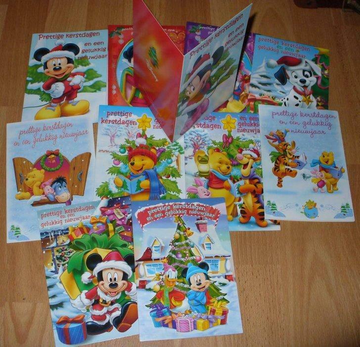 lot 11 cartes de voeux fin d'année nouvel an noël DISNEY, Collections, Enlèvement ou Envoi, Mickey Mouse, Neuf, Papier, Carte ou Papeterie